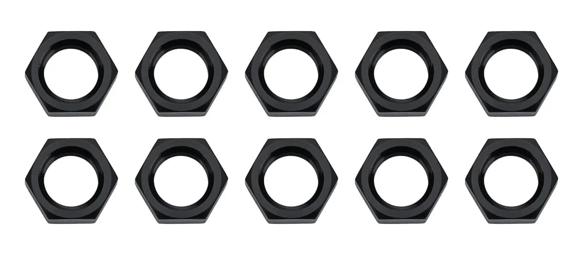 Bulkhead Nuts Black -3 Black 10pk