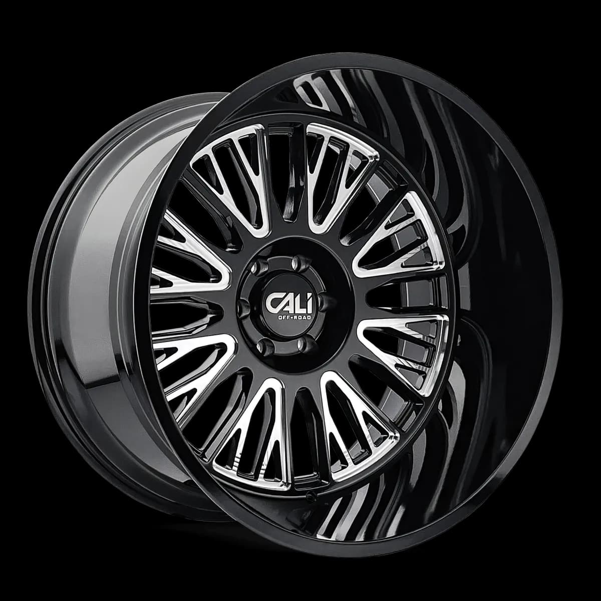 Cast Aluminum Wheels Vertex 9116 BM 20x10 Milled Gloss Black 5 On 127 Bolt Pattern -25 Offset Cali Offroad Wheels