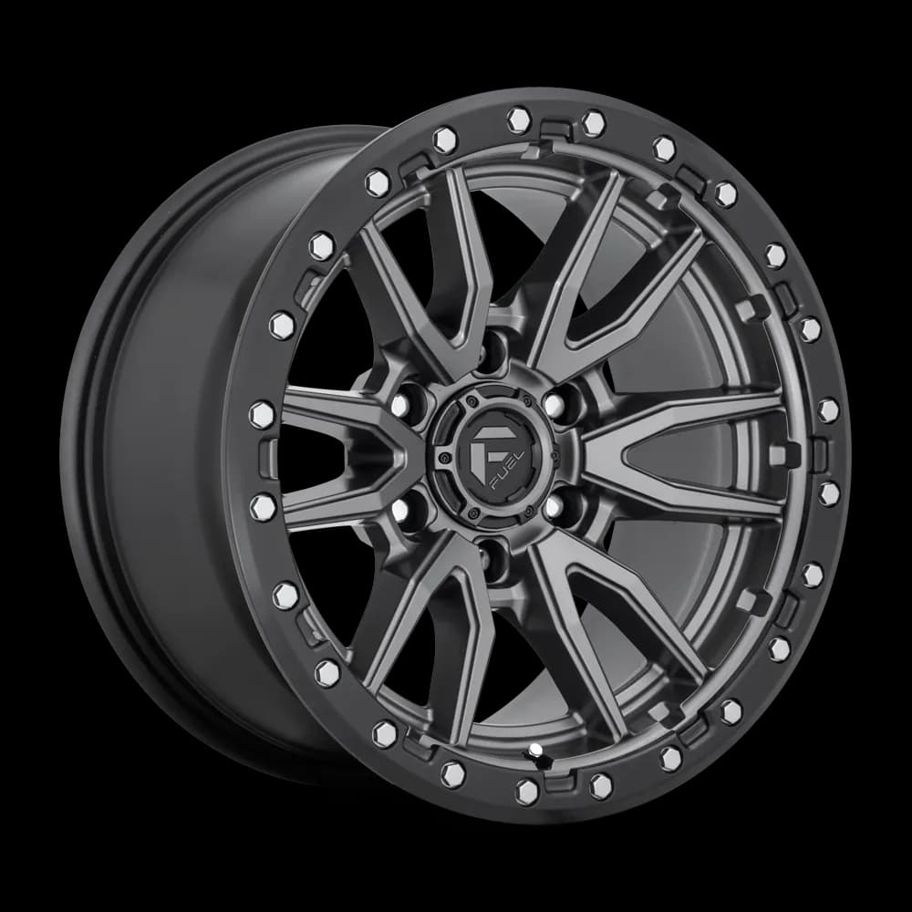 Rebel 22x12 6x139.70 Matte Gun Metal Black Bead Ring -44 mm
