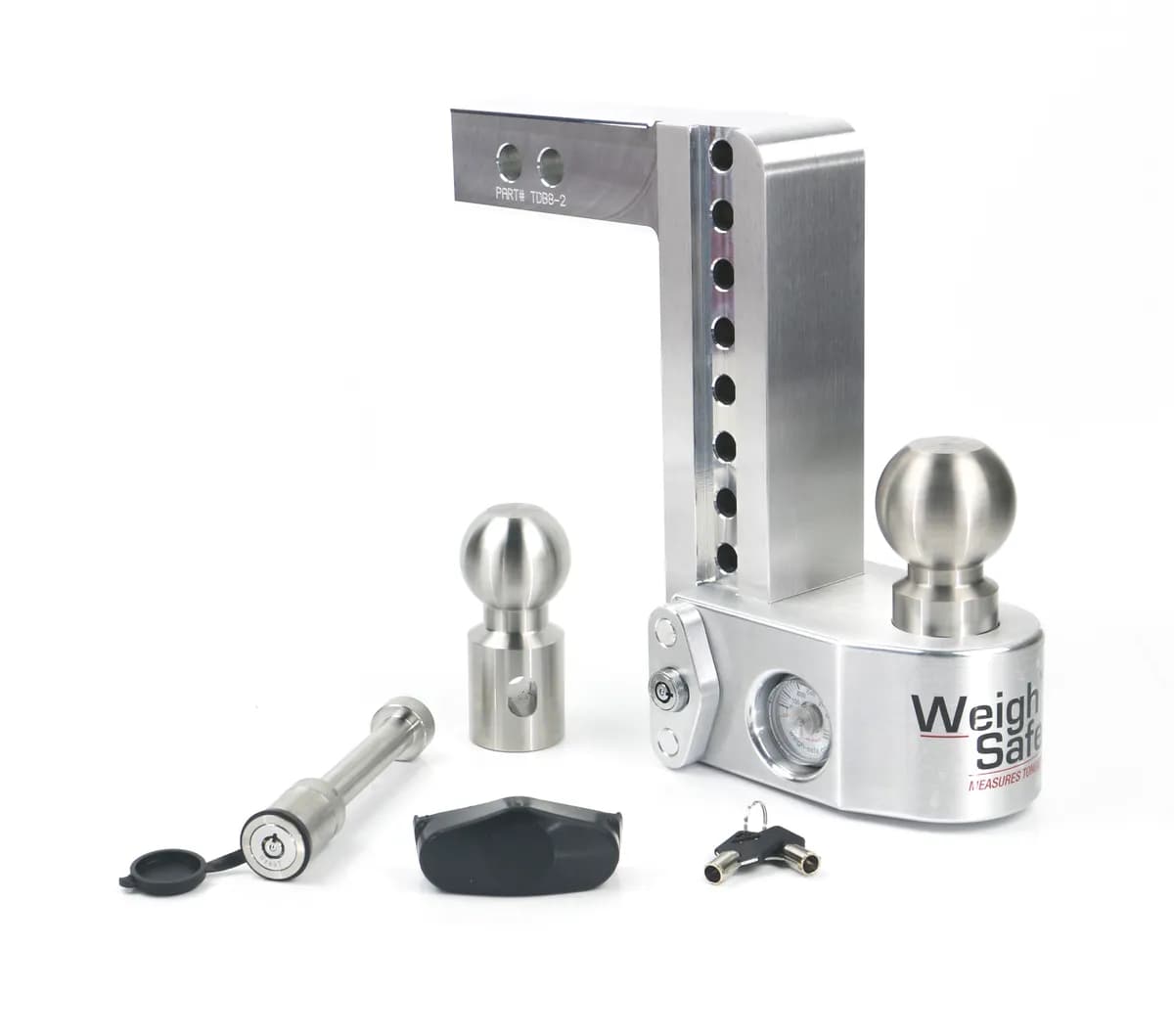 8in Drop Hitch With 2in Shank (10k/12.5k Gross Tongue Weight Rating) With Ws05 Keyed Alike