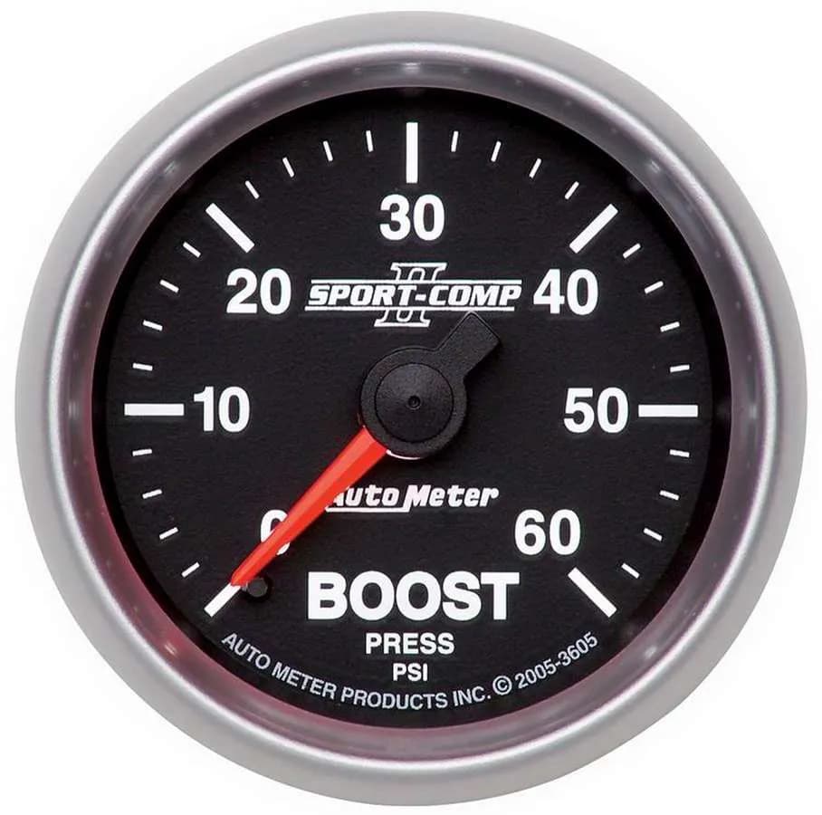 Gauge, Boost, 2 1/16", 60psi, Mechanical, Sport-Comp II