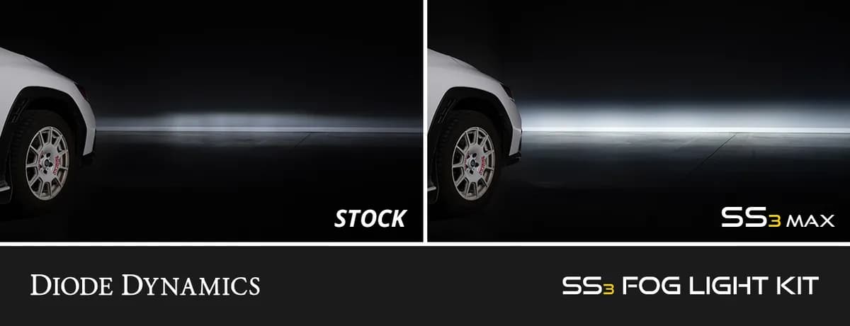 SS3 SAEDOT Type Forester Fog Light Kit Cool White 6000K Pro 36 watts White SAE Fog Diode Dynamics