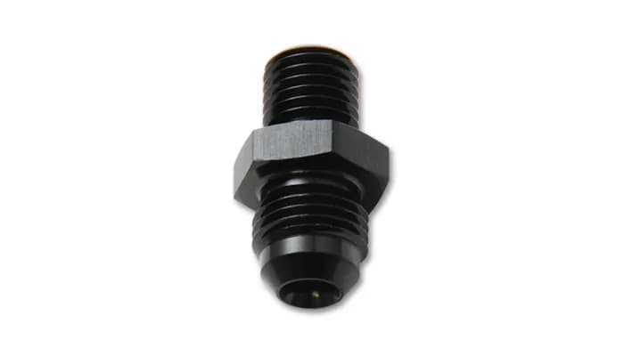 Straight AN to Metric Adapter Fitting; -8AN; M20x1.5 Metric Size; 6061 Aluminum; Black Anodized;