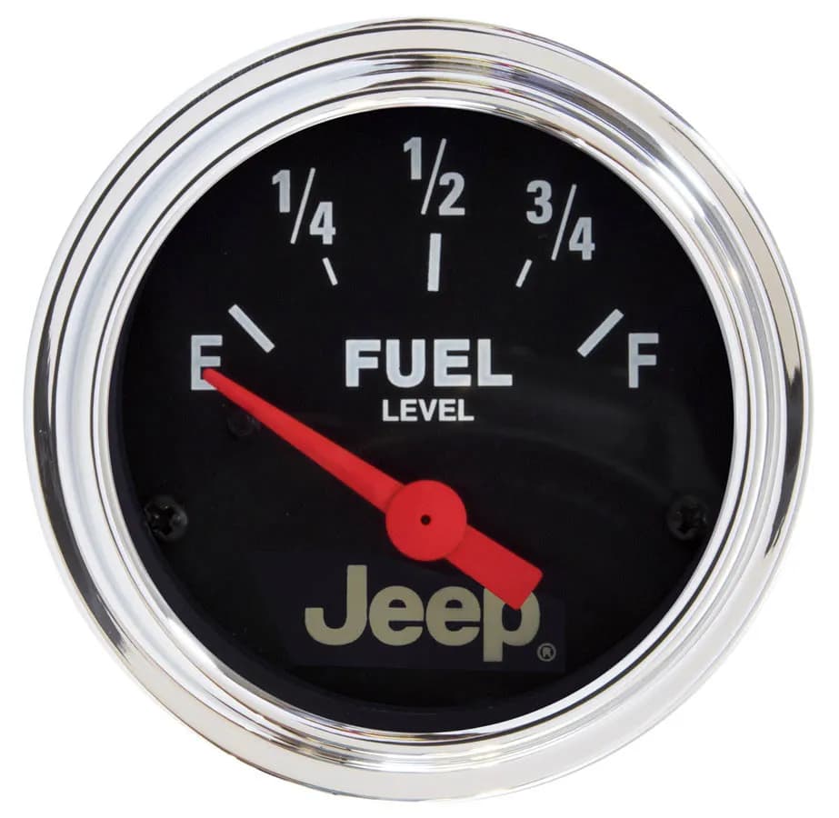 Gauge, Fuel Level, 2 1/16", 0OE to 90OF, Elec, Jeep