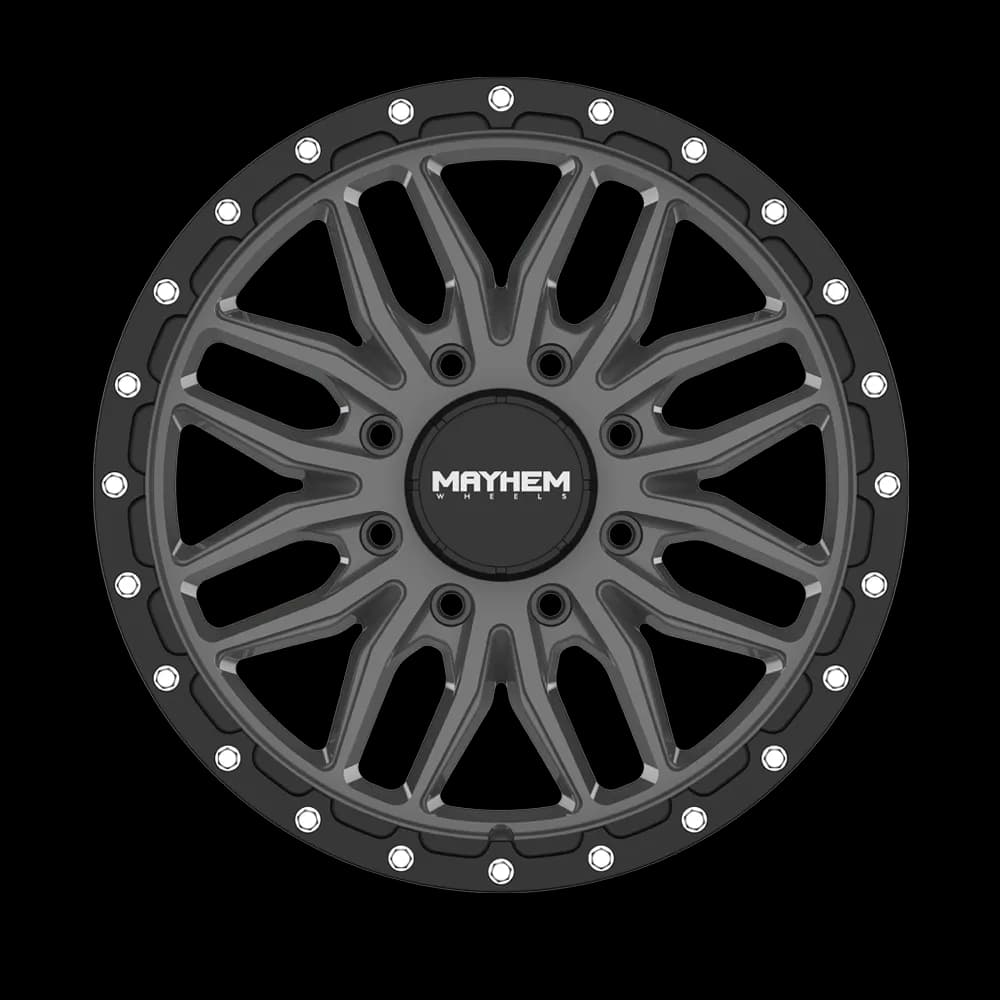 Vector (8310) Matte Gunmetal Black Lip 17x9 8180 18mm 124.1mm