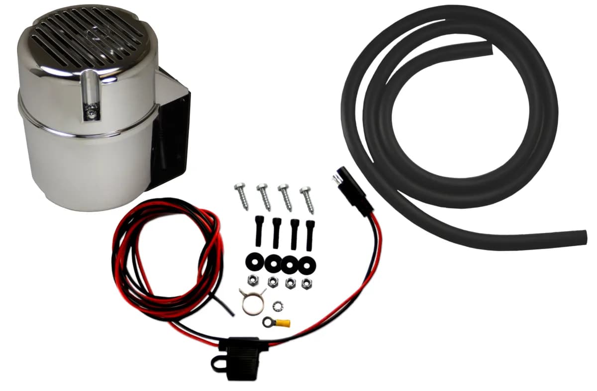 LEED Brakes Rotary electric vacuum pump kit with chrome canister