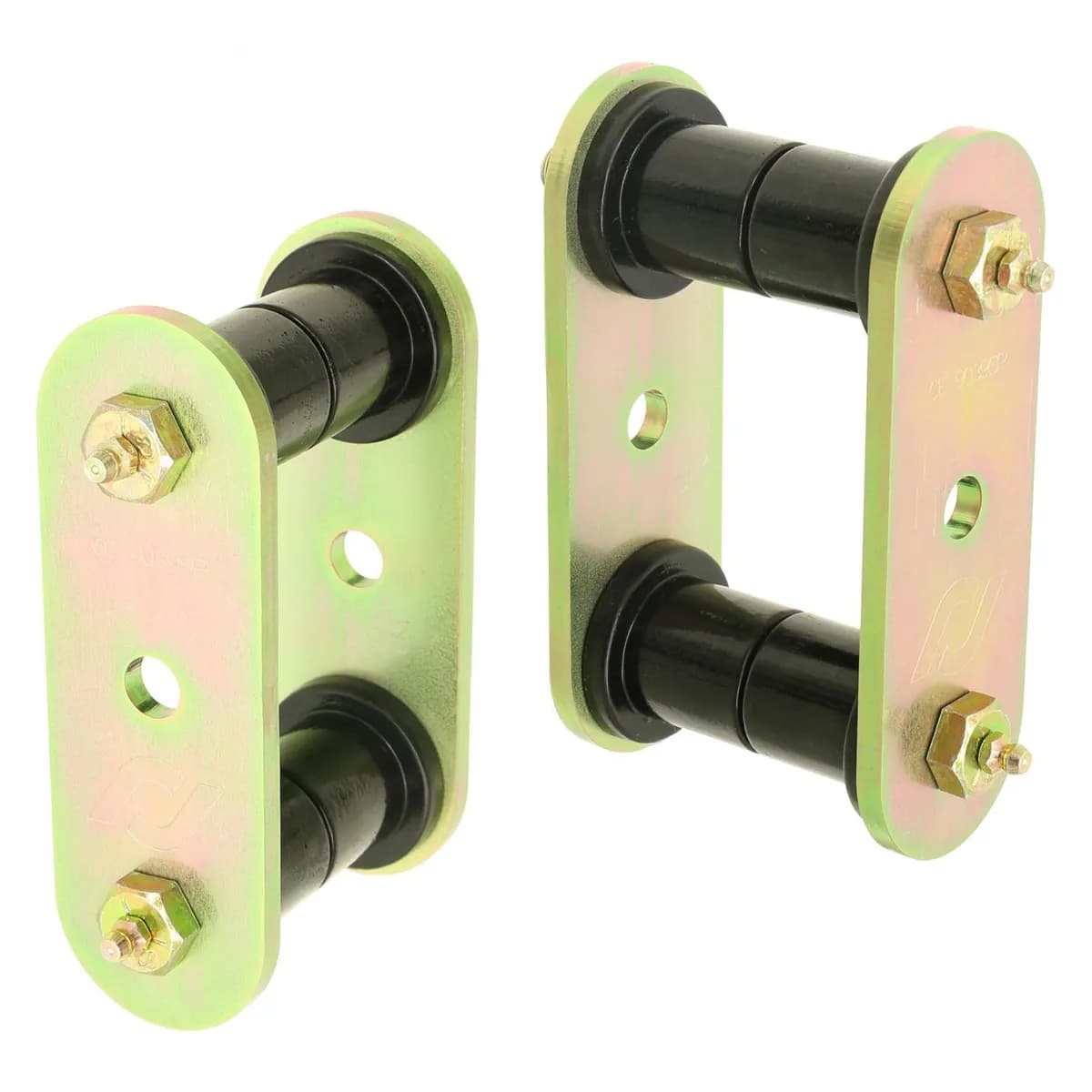 HD Leaf Spring Shackles 87-95 Wrangler YJ Rear Includes Urethane Bushings HD Greasable Bolts Pair RockJock 4x4