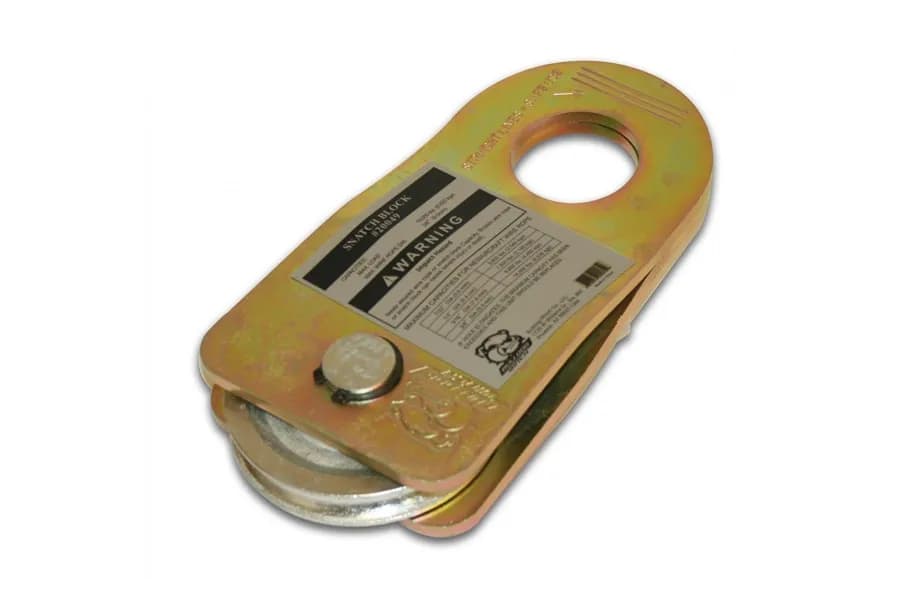 Snatch Block 19k BS 8k WLL Zerk Gold Bulldog Winch