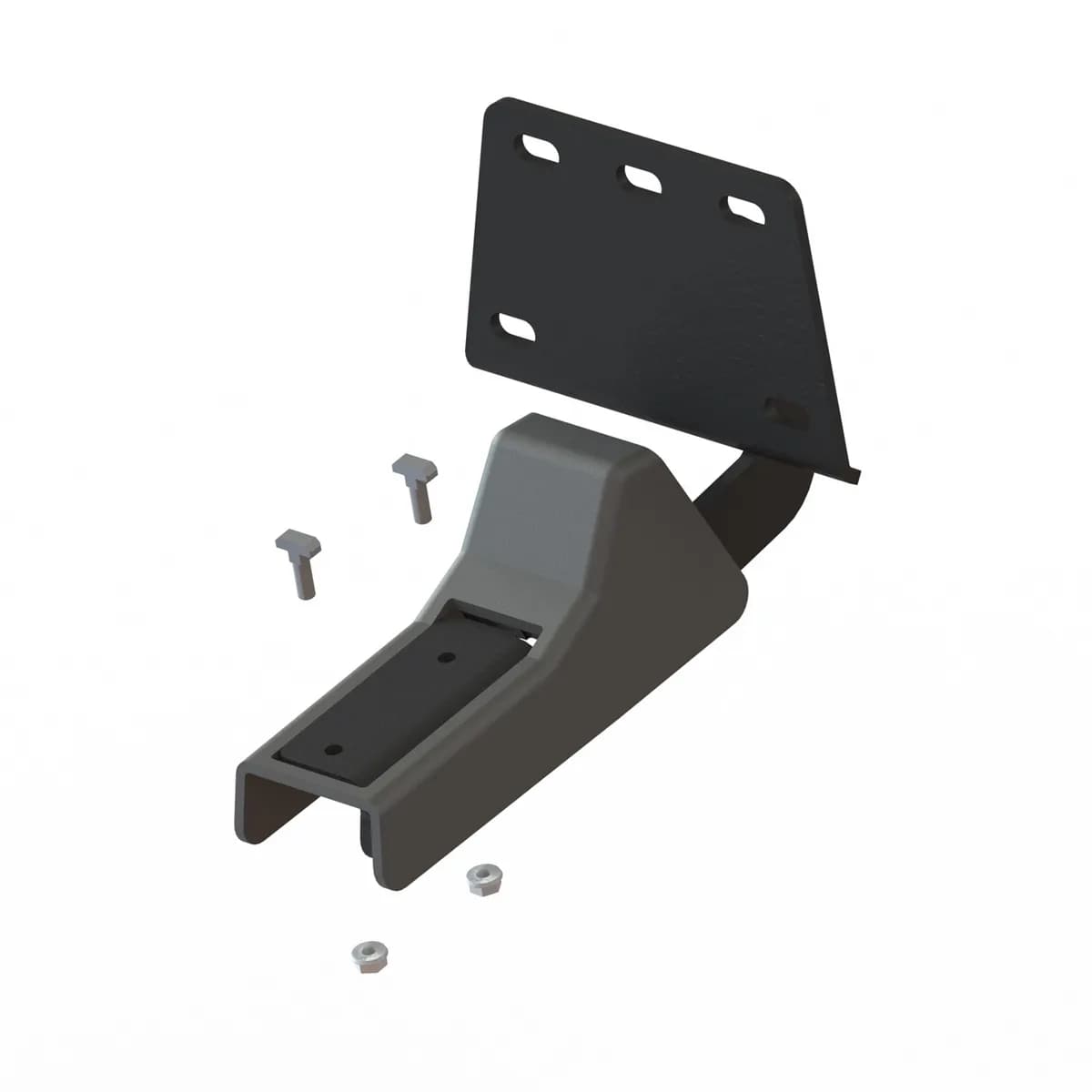 T3 Running Board Mounting Bracket; Steel; Black Powder Coat Finish;