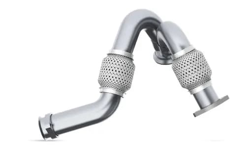 Turbo Exhaust Up-Pipe Dual For 03-07 Ford 6.0L Powerstroke Aluminized Steel Carb EO Num. D-763-3 For 03-07 Ford 6.0L Powerstroke MBRP