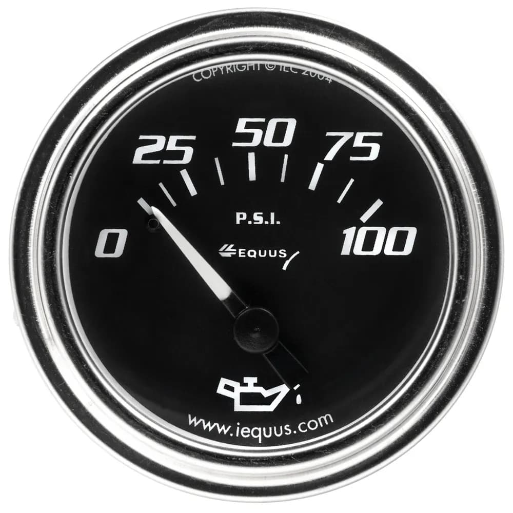 2.0 Dia Oil Pressure Gauge Chrome 0-100psi