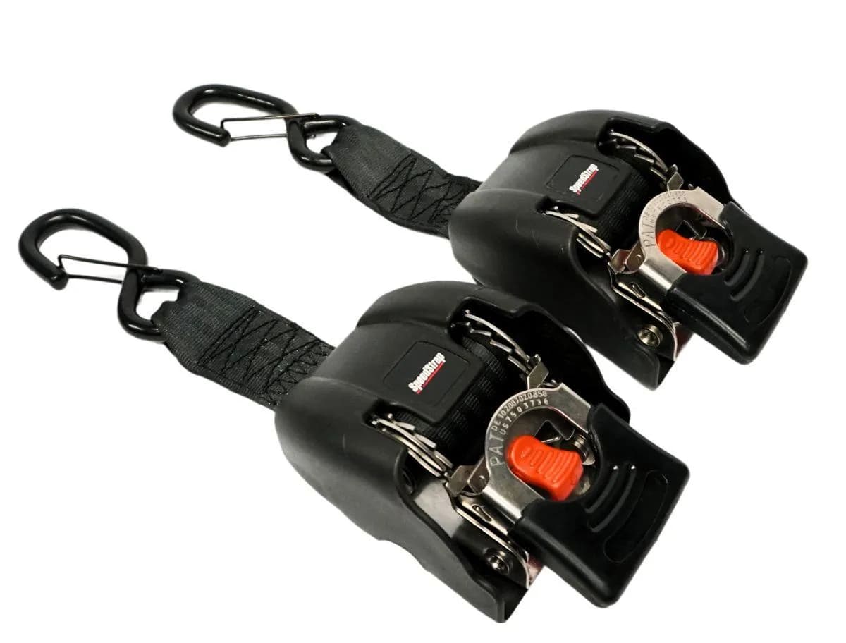 Speedstrap 2 x 43 Stainless Steel Retractable Marine Transom Tie-Down Straps with Snap S- 29401-Stainless