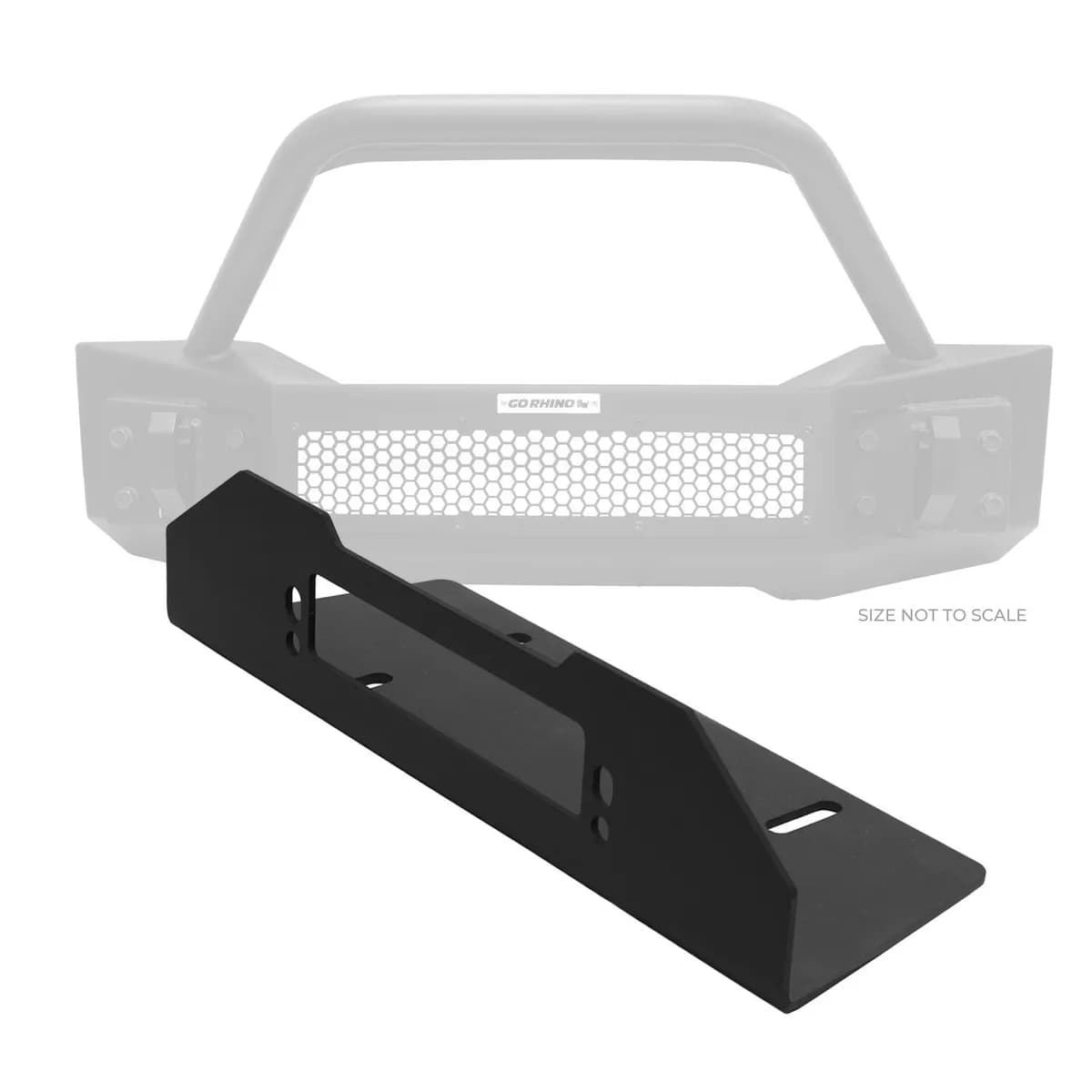 0717 Wrangler Jkwinch Mount Plate Brj40 Front Bumper Winch Mount Plate Black