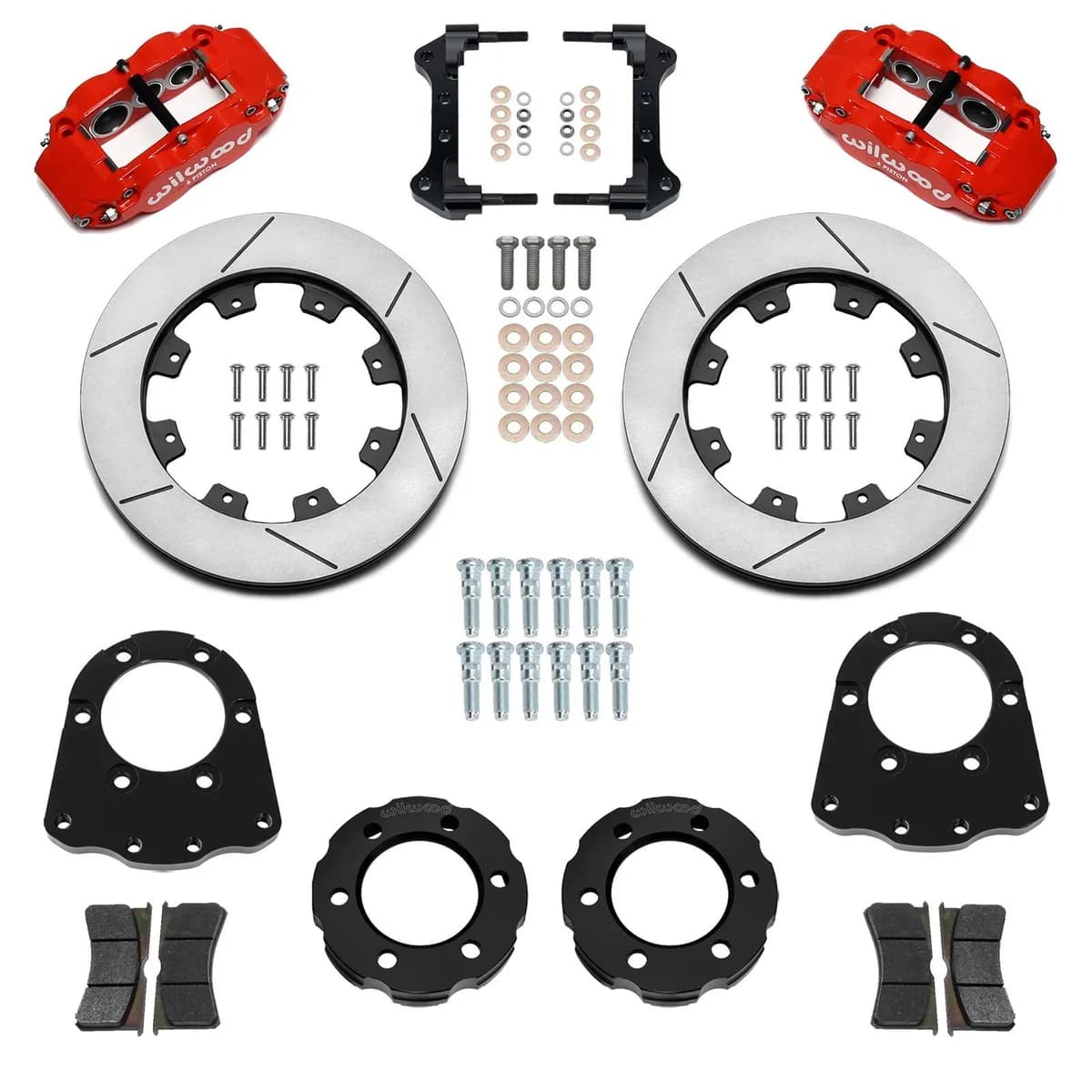 WilWood FNSL6R Front Hat Kit 12.19 Red 1971-1991 GM Blazer 4x4 140-18154-R