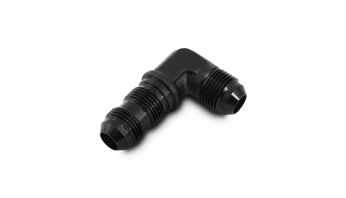 Vibrant Performance - 10611 - Bulkhead Adapter, 90 Degree Elbow; Size: -8AN