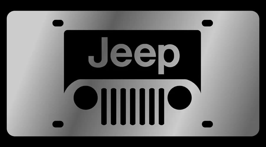 Jeep Grill Stainless Steel License Plate