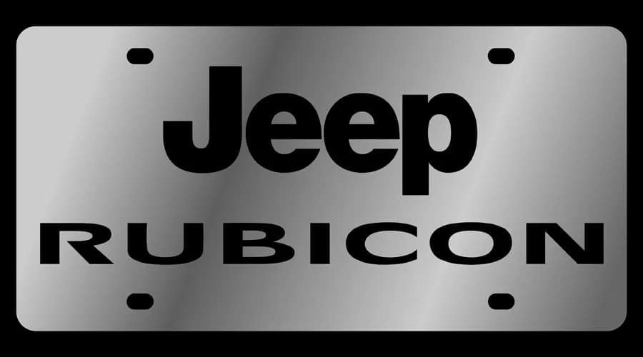 Jeep Rubicon Stainless Steel License Plate