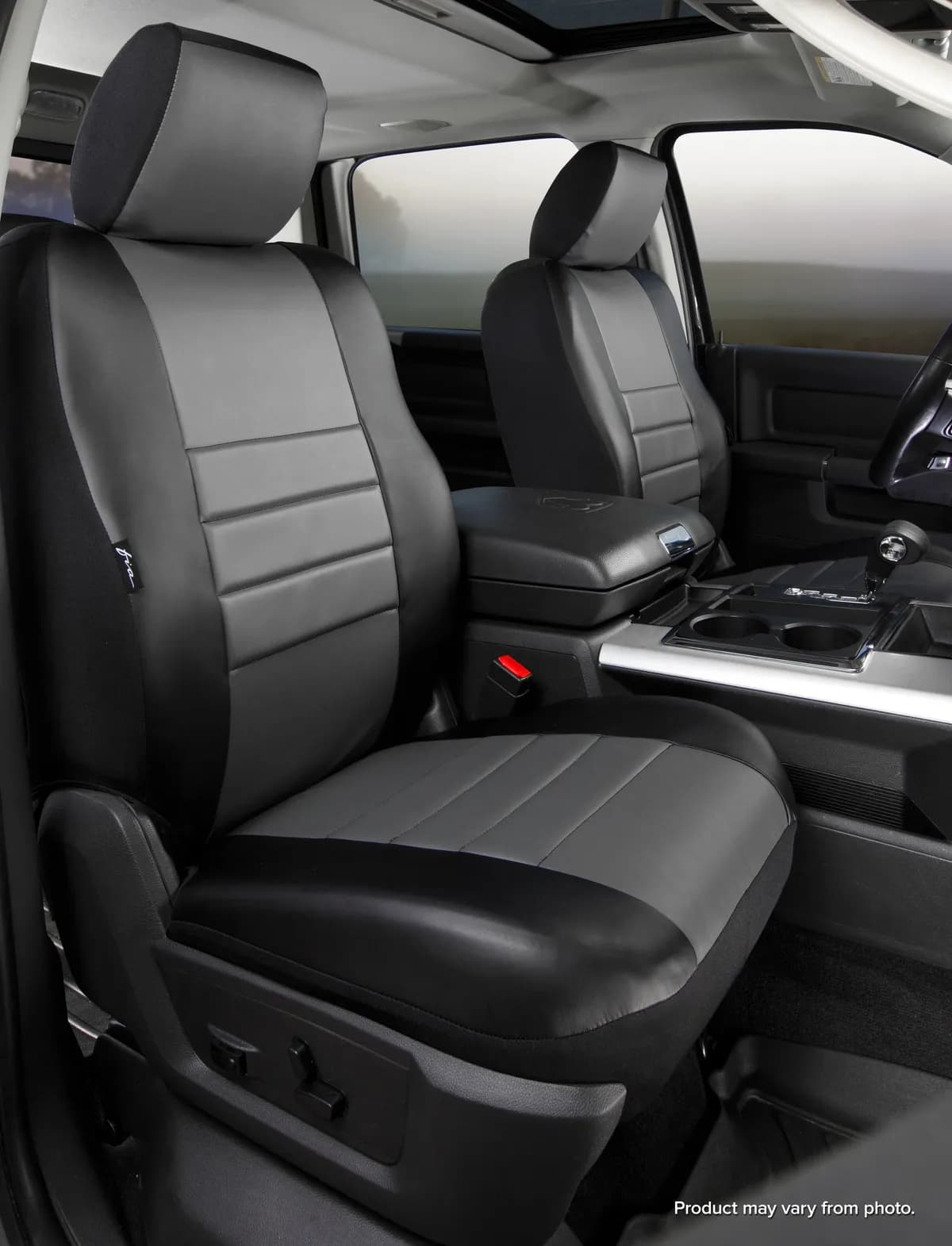 FIA SL69-32 GRAY SL60 Series - Leatherlite Simulated Leather Custom Fit Front Seat Cover- Gray