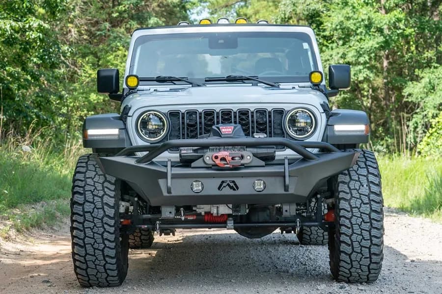 Lifestyle Winch Bumper; w/Pre-Runner Guard; Plate Steel; Carbon Black Powdercoat;