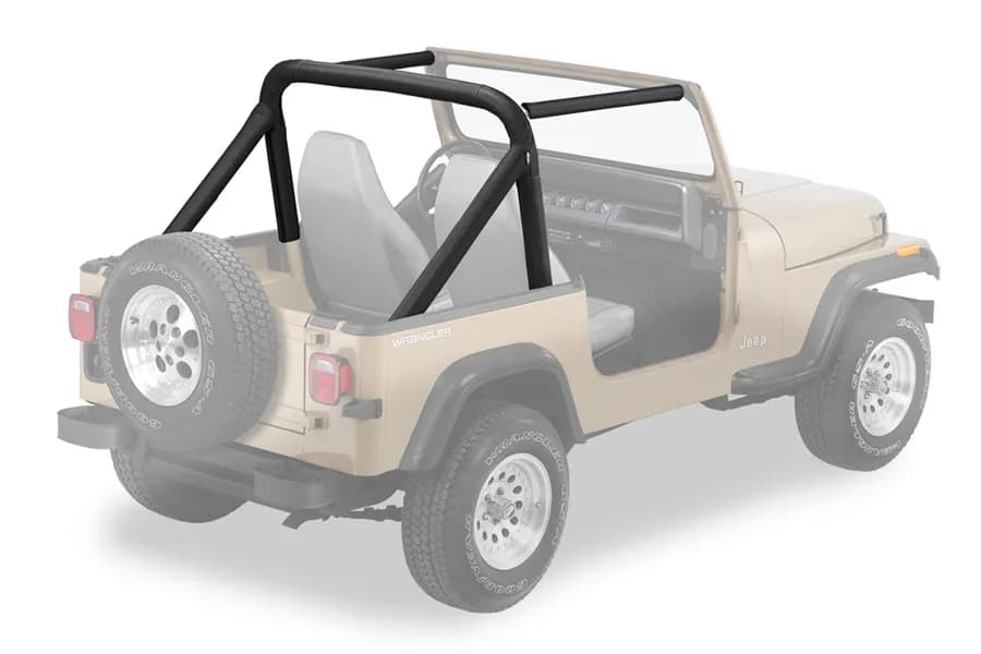 Jeep Sport Bar Covers For Jeep 1987-1990 Wrangler YJ Black Denim Bestop