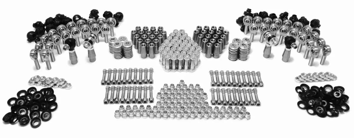 Steinjäger Builders Kit Rod End Kits 3/4-16 RH and LH Chrome Moly Housing, Nylon Race Fits 1.500 x 0.250 Tubing 40 Rod Ends