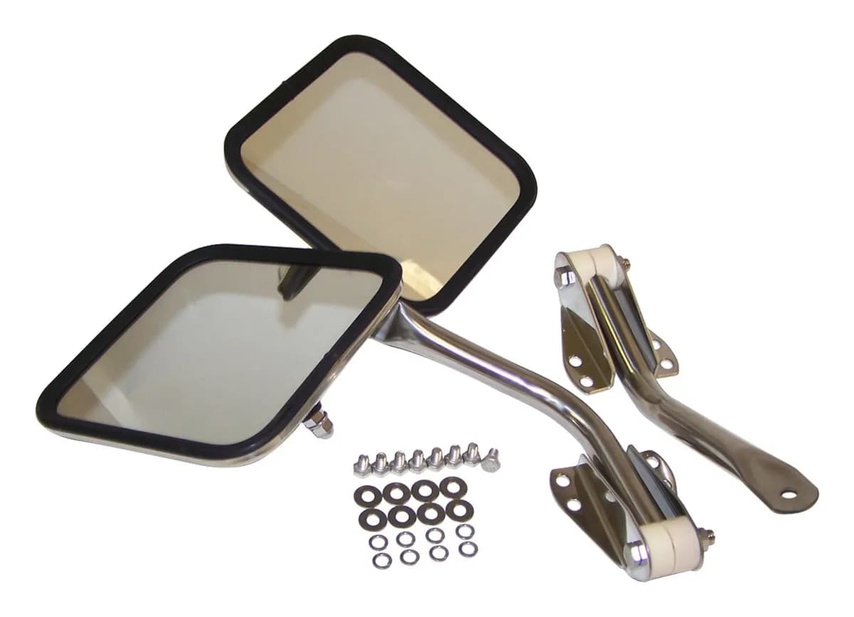 Mirror Kit 1987-1995 YJ Wrangler; 1955-1983 CJ-5;1955-1975 CJ-6;1976-1986 CJ-7;1981-1986 CJ-8