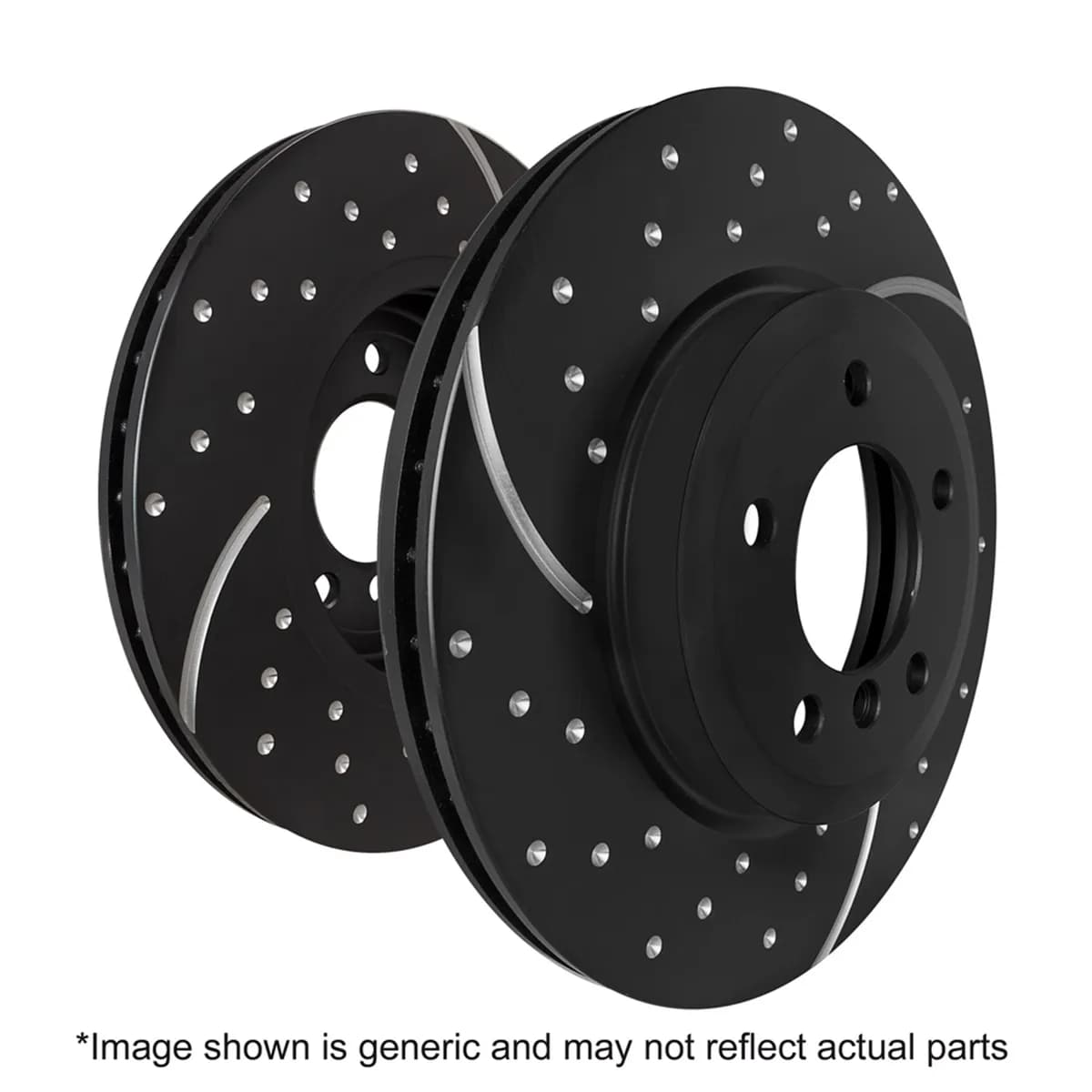 3GD Series Sport Slotted Rotor Set; Front; For FMSI Pad No. D1640; Vented; 5 Bolt Holes; 305mm Dia.; 40mm Height; 28mm Thick; 70mm Center Hole Dia.;