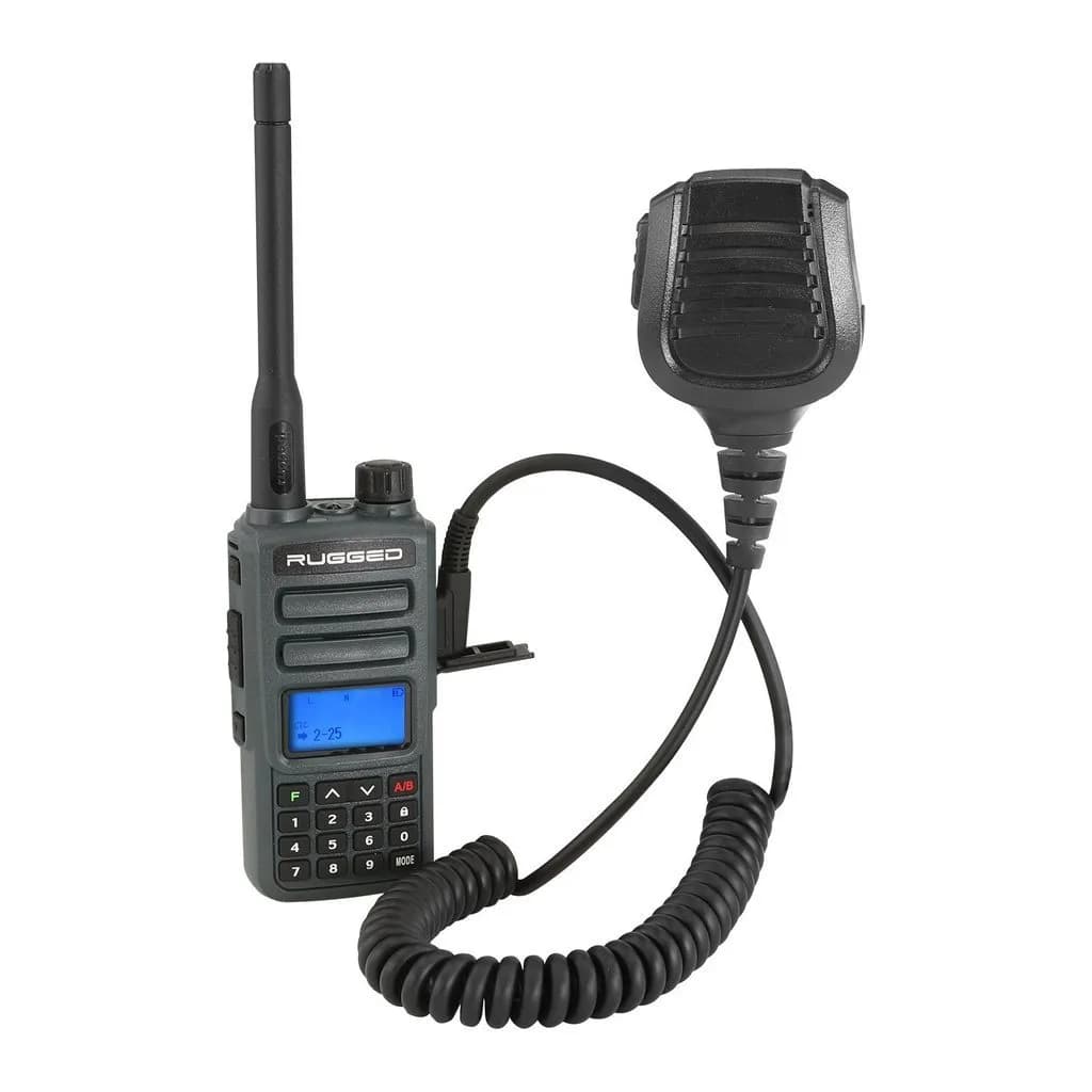 Rugged Gmr2 Plus - Gmrs And Frs Two Way Handheld Radio With Hand Mic