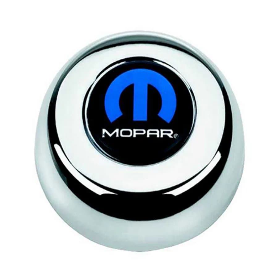Mopar Licensed Horn Button; Chrome; MOPAR; Classic/Challenger Wheels;