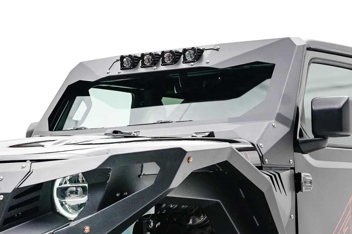 ViCowl Light Insert; 11 Gauge Steel Construction; Holds 4- 3 In. X 3 In. Cube Lights; 2 Stage Matte Black Powder Coat w/Epoxy Primer;