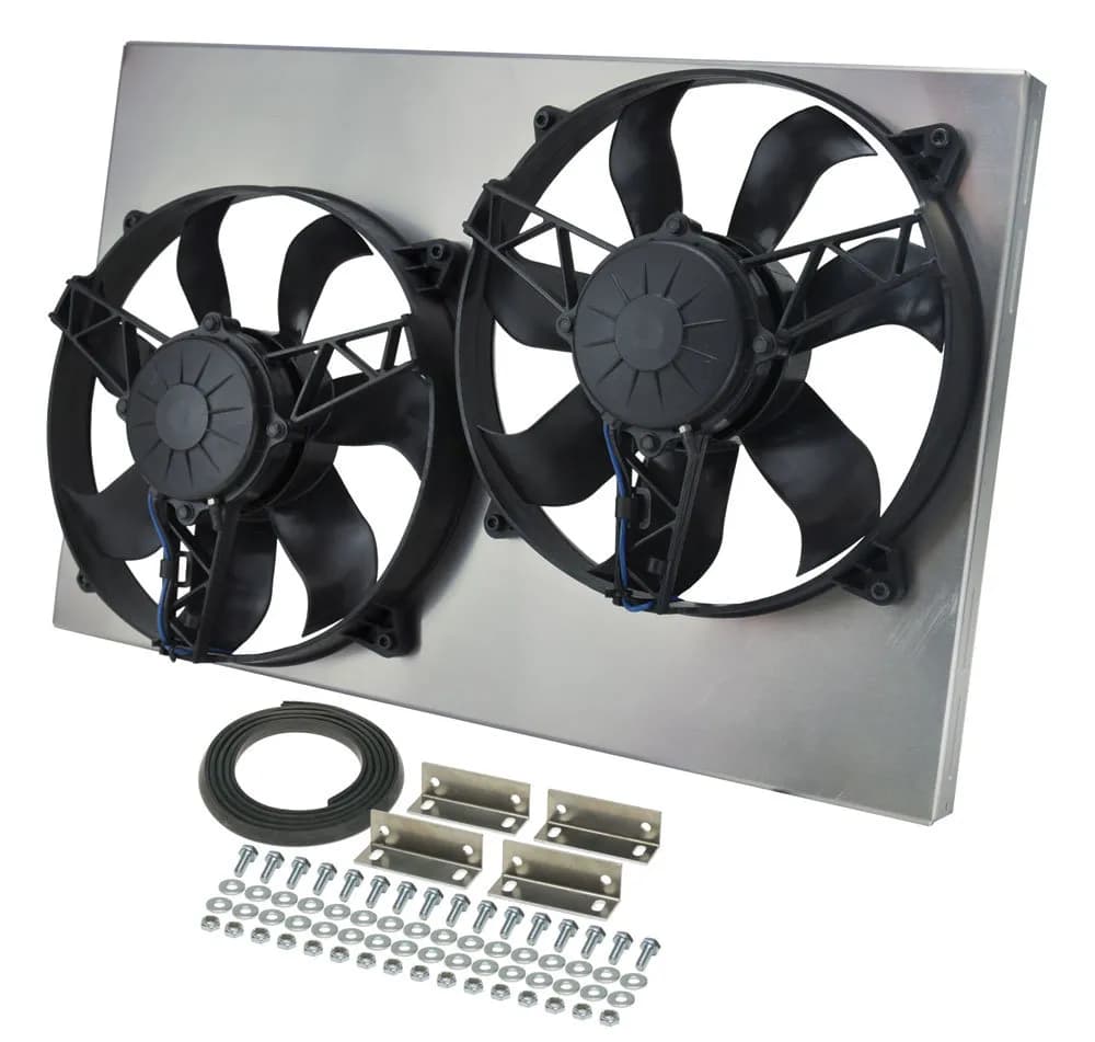 Derale 16831 Powerpack - High Output Dual 11 Electric RAD Fan/Aluminum Shroud Kit