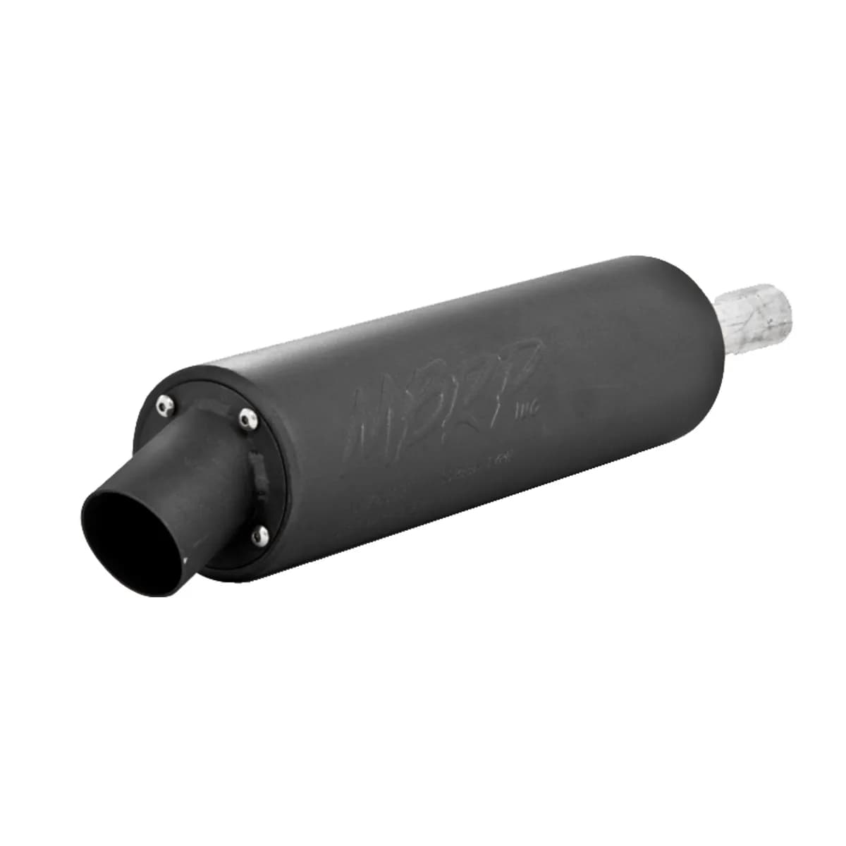 ATV Exhaust System With Utility Muffler; Slip-On; Direct Replacement; 1.25 in. Inlet; 3.5 in. Diameter Body; Chambered Muffler;
