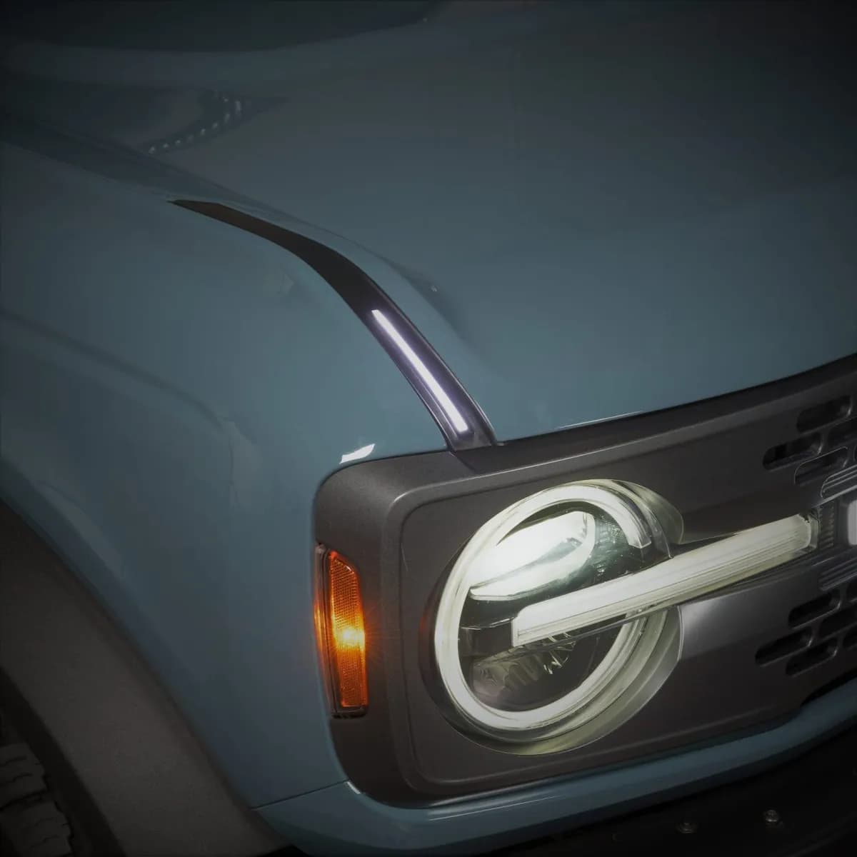 21c Bronco Luminix DRL LED Lights (Replaces Factory Hood Side Hinges)