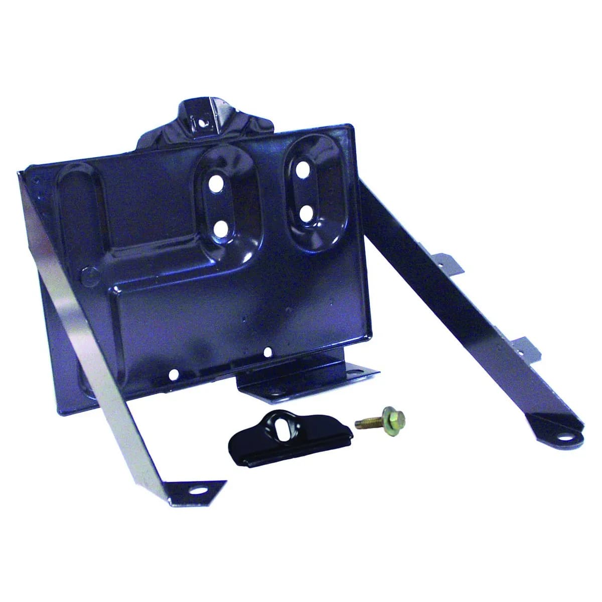 1976-1983 CJ-5 CJ Black; Includes: Battery Tray Clamp and Bolt 1976-1986 CJ-7 CJ Black; Includes: Battery Tray Clamp and Bolt 1981-1986 CJ-8 CJ Black; Includes: Battery Tray Clamp and Bolt