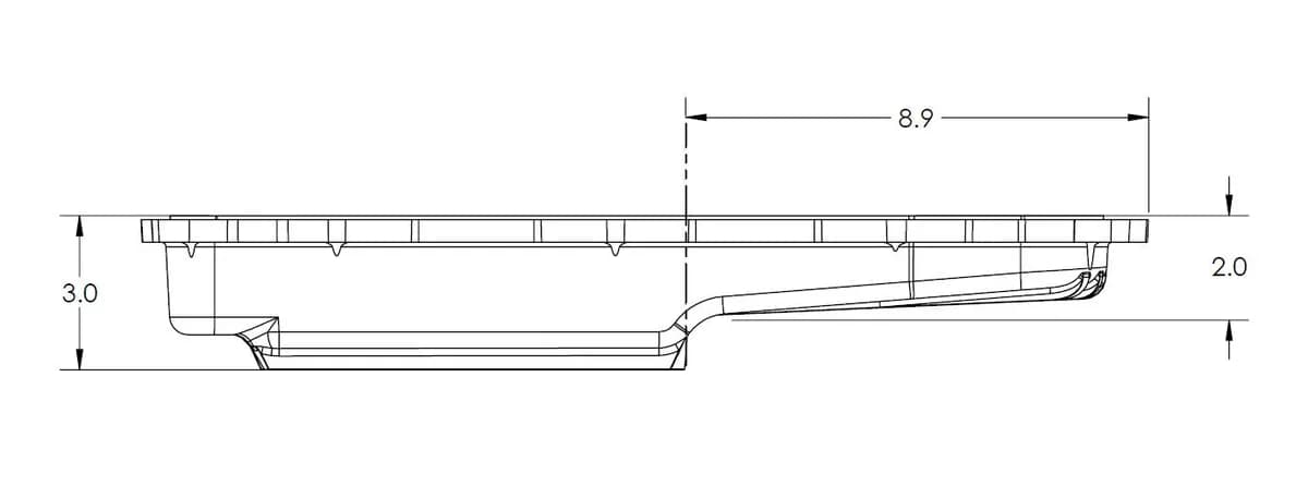 PPE ZF-8 Speed Heavy-Duty Cast Aluminum Transmission Pan – Brushed Finish