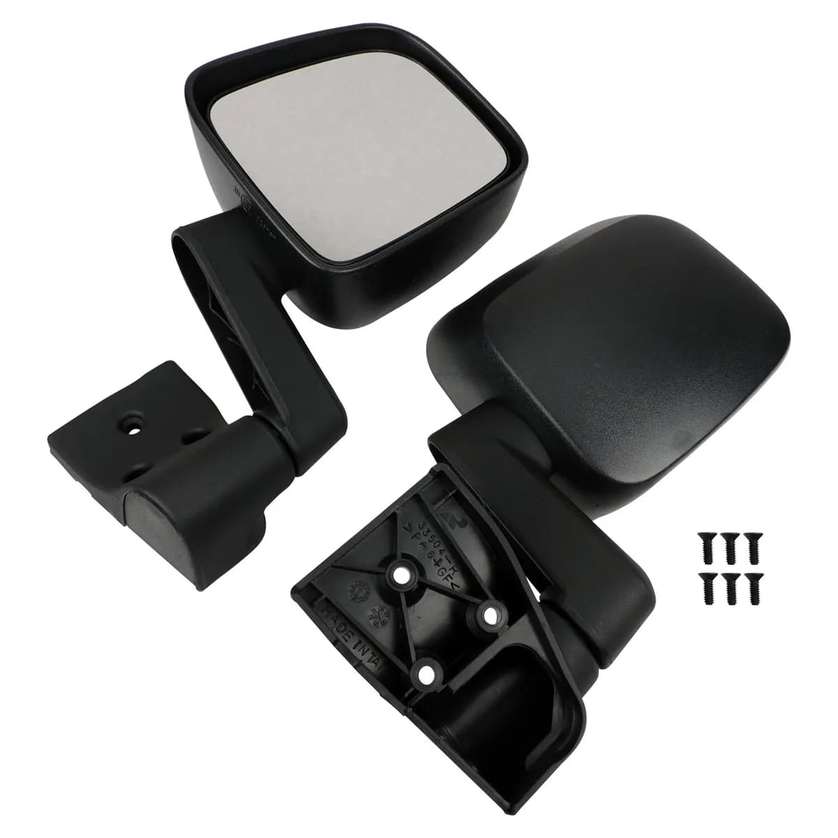 Crown Automotive Jeep Replacement 55395060K Manual, Manual Folding Mirror Set for 1987-2006 Jeep YJ, TJ Wranglers