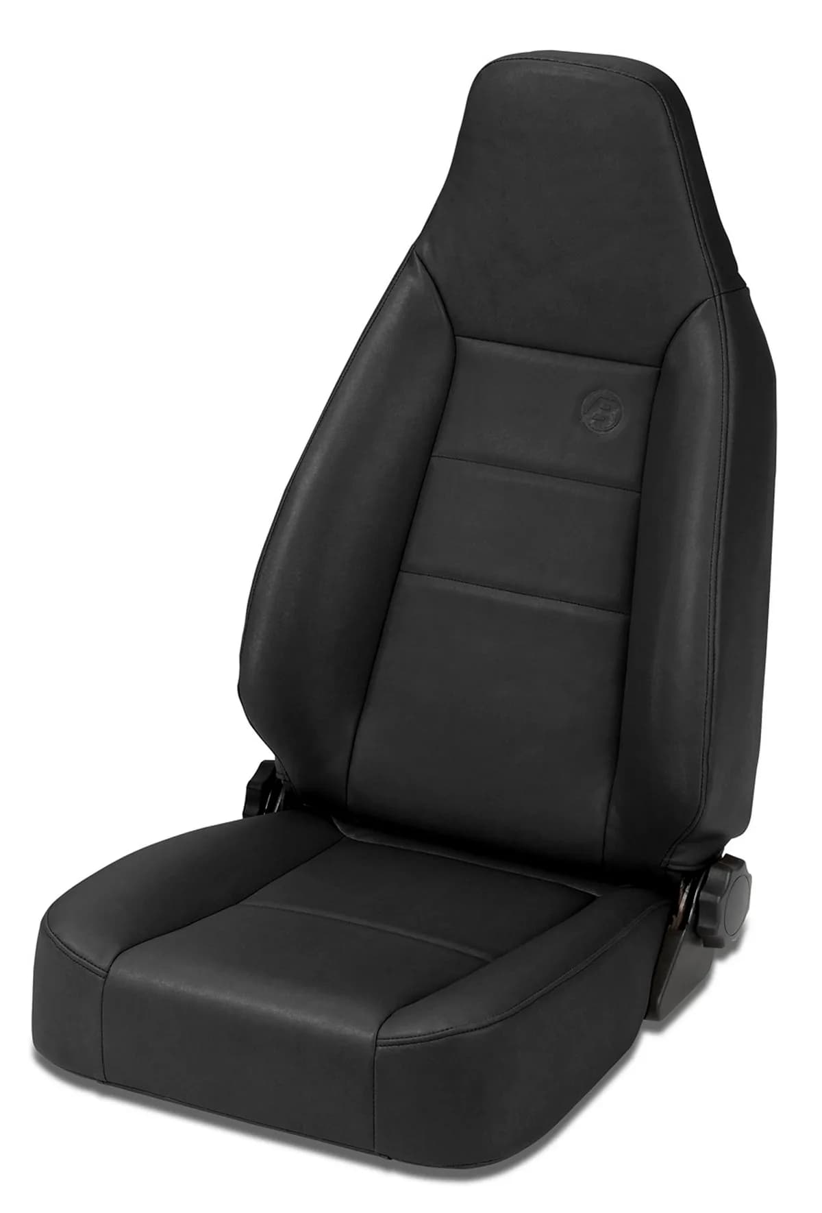 Jeep Bucket Seat Trailmax II Sport Front High Back Bucket Seat For Jeep 1976-1986 CJ7 All Vinyl Black Denim Bestop