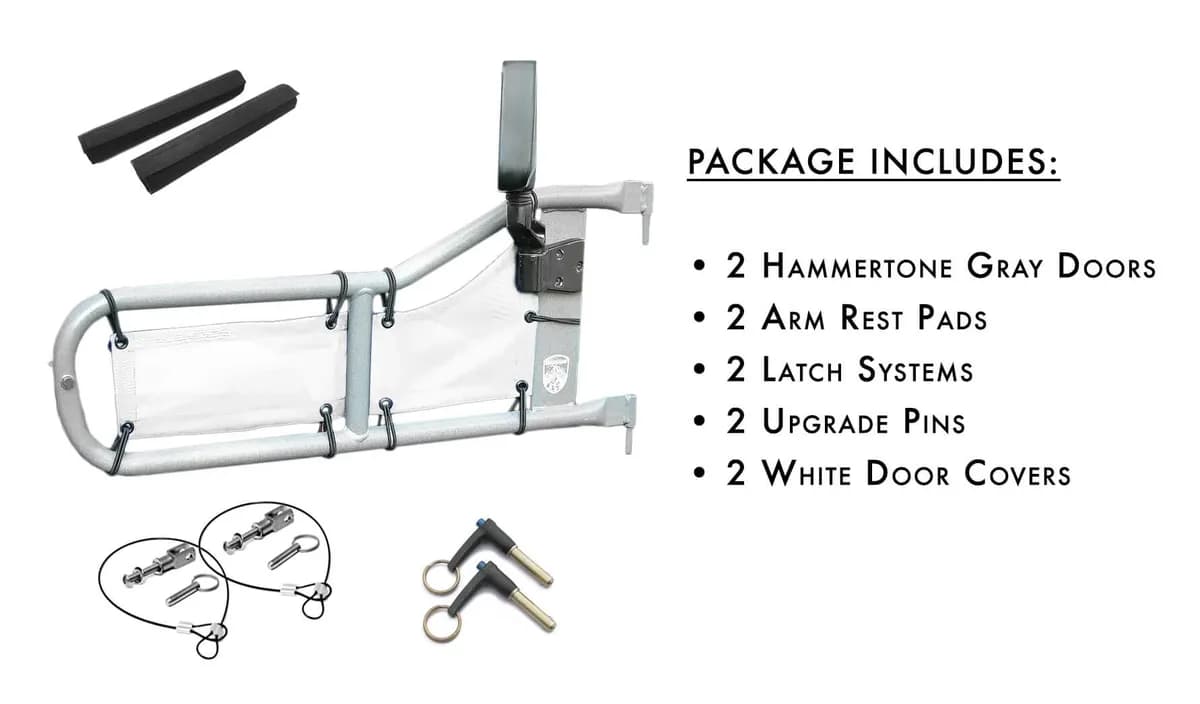 Doors 1997-2006 Trail, Tubular Style Gray Hammertone