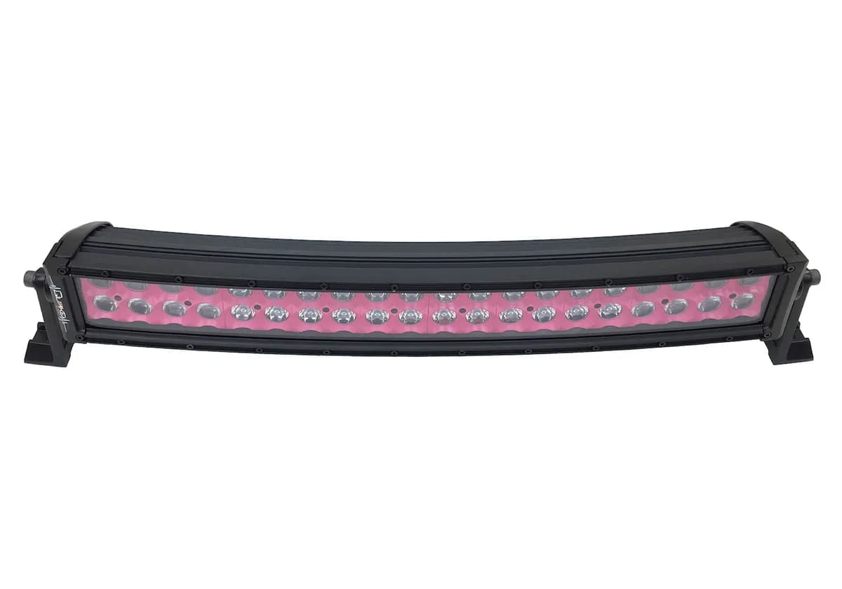 Quake LED - Quca640 - 22 Inch Curved LED Light Bar Dual Row 120 Watt Pink Reflector Spot Ultra Arc Color Series