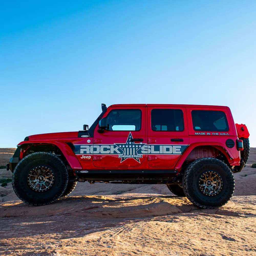 Jeep JL Side Step Sliders For 18-Pres Wrangler JL 4 Door Models Set Rock Slide Engineering