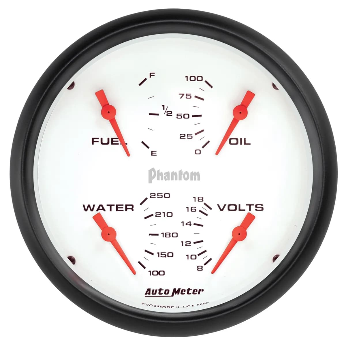 5in. Quad Gauge; 100 Psi/100-250 F/8-18v/240-33 ?; Phantom
