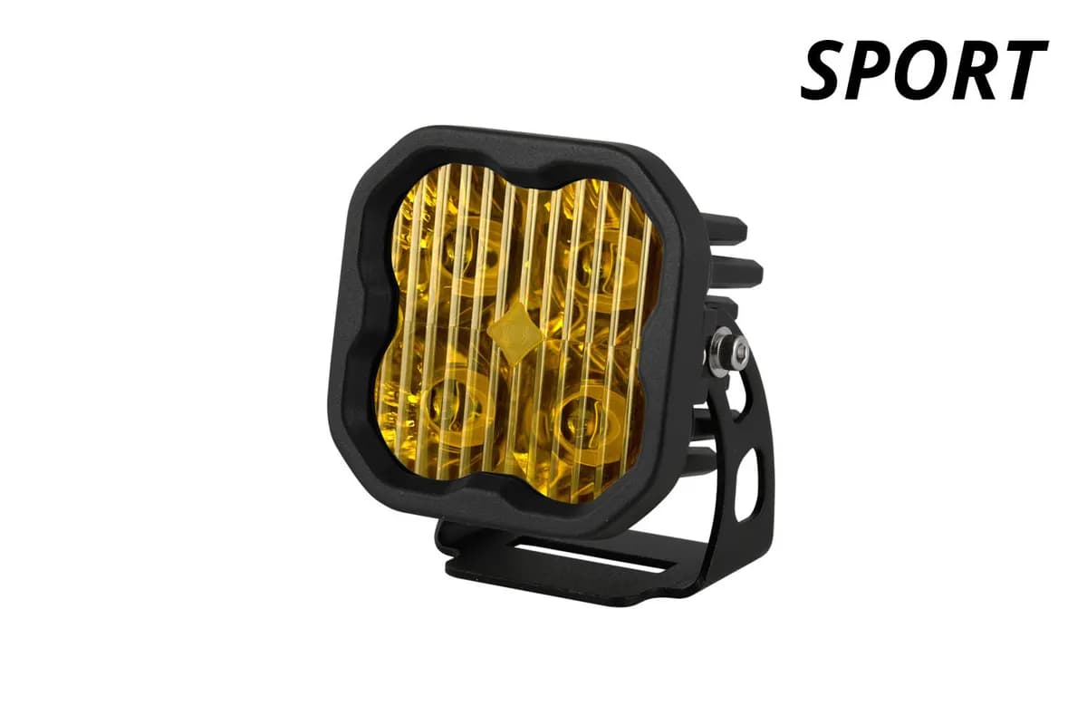 Diode Dynamics SS3 Yellow Sport LED Pod, Combo/Driving - Amber