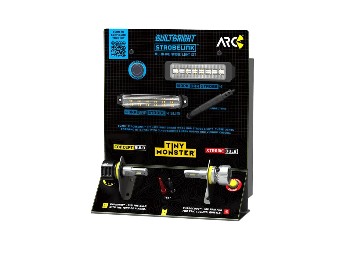 Tiny Monster Bulb Display With 2 Builtbright Strobes (1 Ea) Black