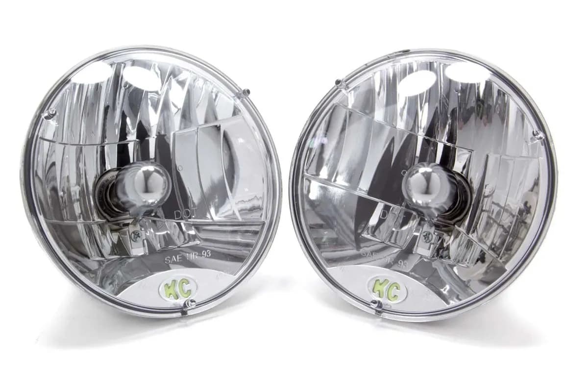 KC HiLiTES 42301 KC Headlight H4 Halogen 7in Dot 2-Light 1997-2006 Jeep Wrangler TJ