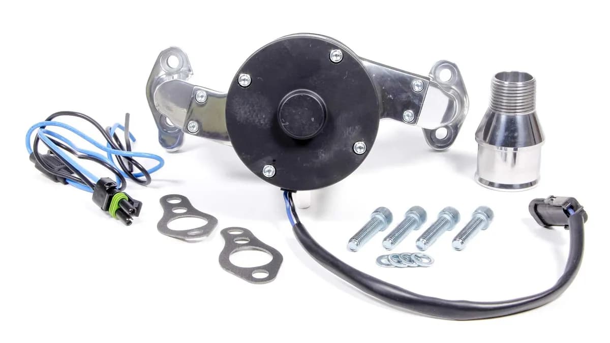 Electric Engine Water Pump Aluminum Polished Finish Fits SB Chevy Engines Proform