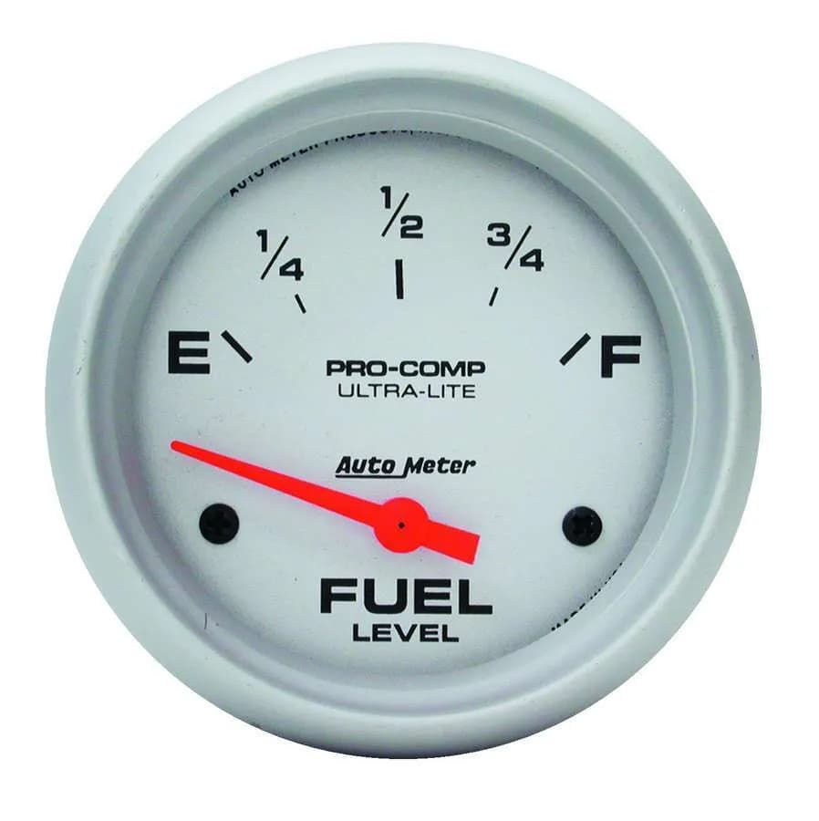 Gauge, Fuel Level, 2 5/8", 0OE to 90OF, Elec, Ultra-Lite