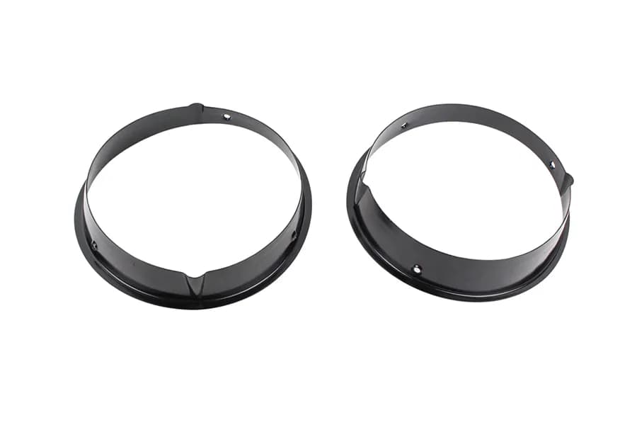 Jeep TJ Headlight Bezels Pair 97-06 Wrangler TJ Powdercoat Black Kentrol