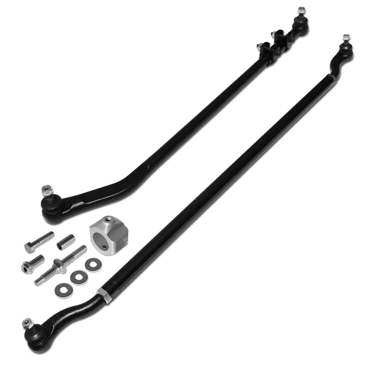 HD Tie Rod & Drag Link Kit 0718 Jeep JK 03.5 in Lift(Steering Stab Relocation Bracket Included)