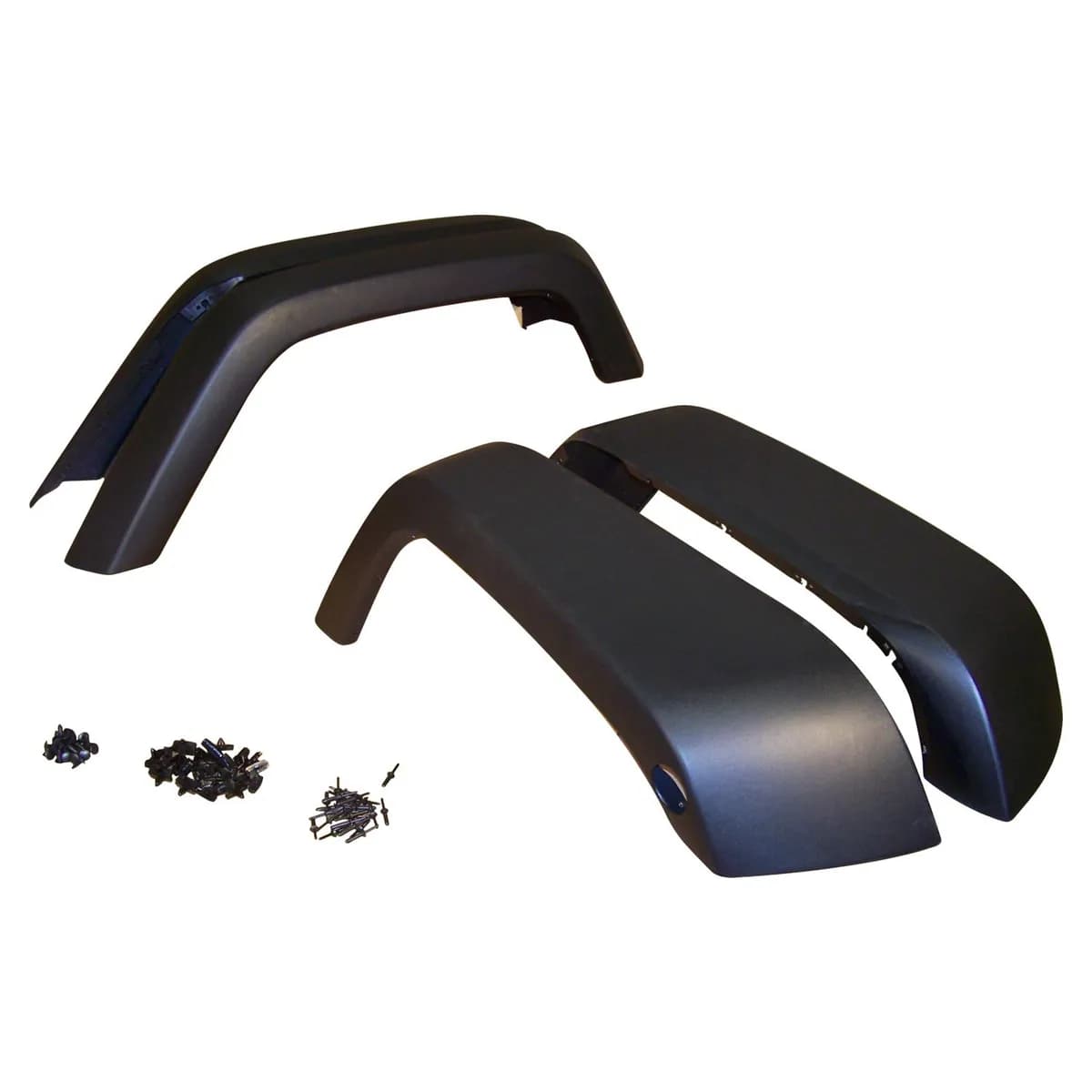 Fender Flare Kit; Incl. 4 Black Textured Flares/Retainers/Rivets;