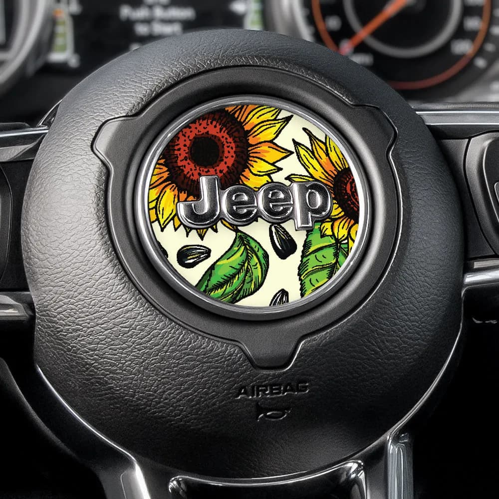 Sunflowers Steering Wheel Decal